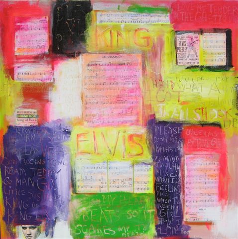 David McGough painting Elvis